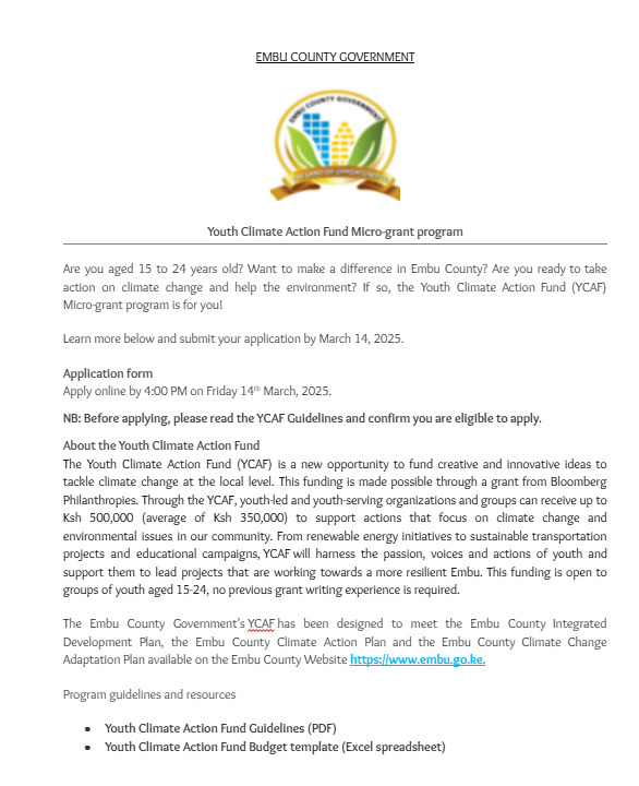 Climate Change grant